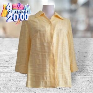 Allison Daley yellow button down top. Size 8P